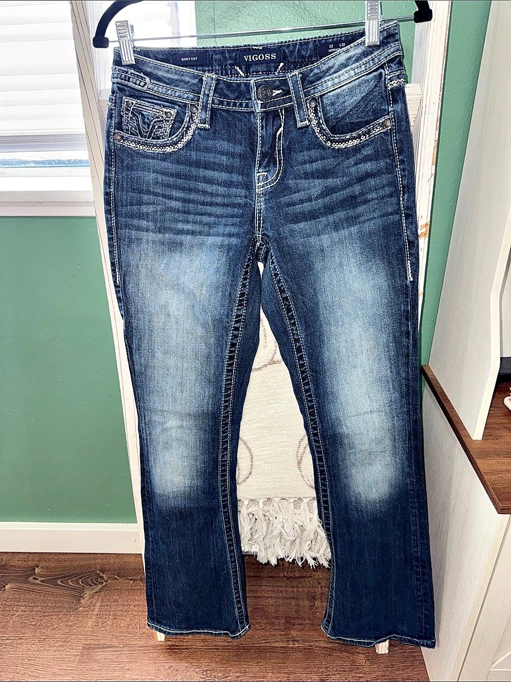VIGOSS Heritage Fit Boot Cut Jeans Blue 2 x 32